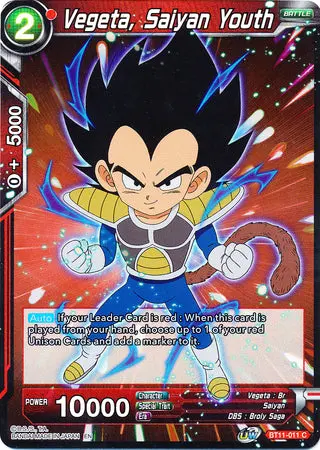 Vegeta, Saiyan Youth (Bt11-011) [Vermilion Bloodline 2Nd Edition] 1