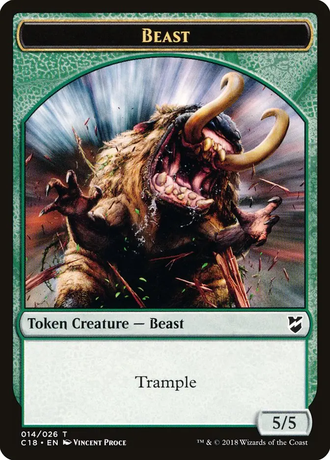 Beast Token (014/026) [Commander 2018 Tokens] 1