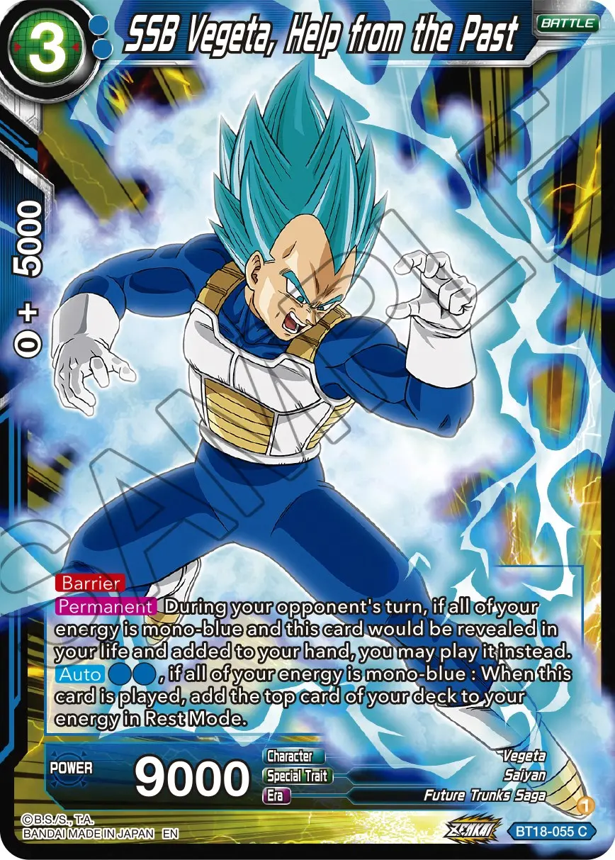 Ssb Vegeta, Help From The Past (Bt18-055) [Dawn Of The Z-Legends] 1