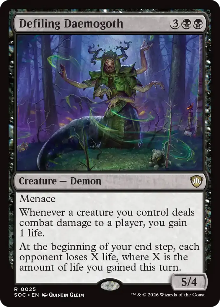 Defiling Daemogoth [Secrets Of Strixhaven Commander] 1