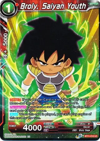 Broly, Saiyan Youth (Bt11-018) [Vermilion Bloodline 2Nd Edition] 1