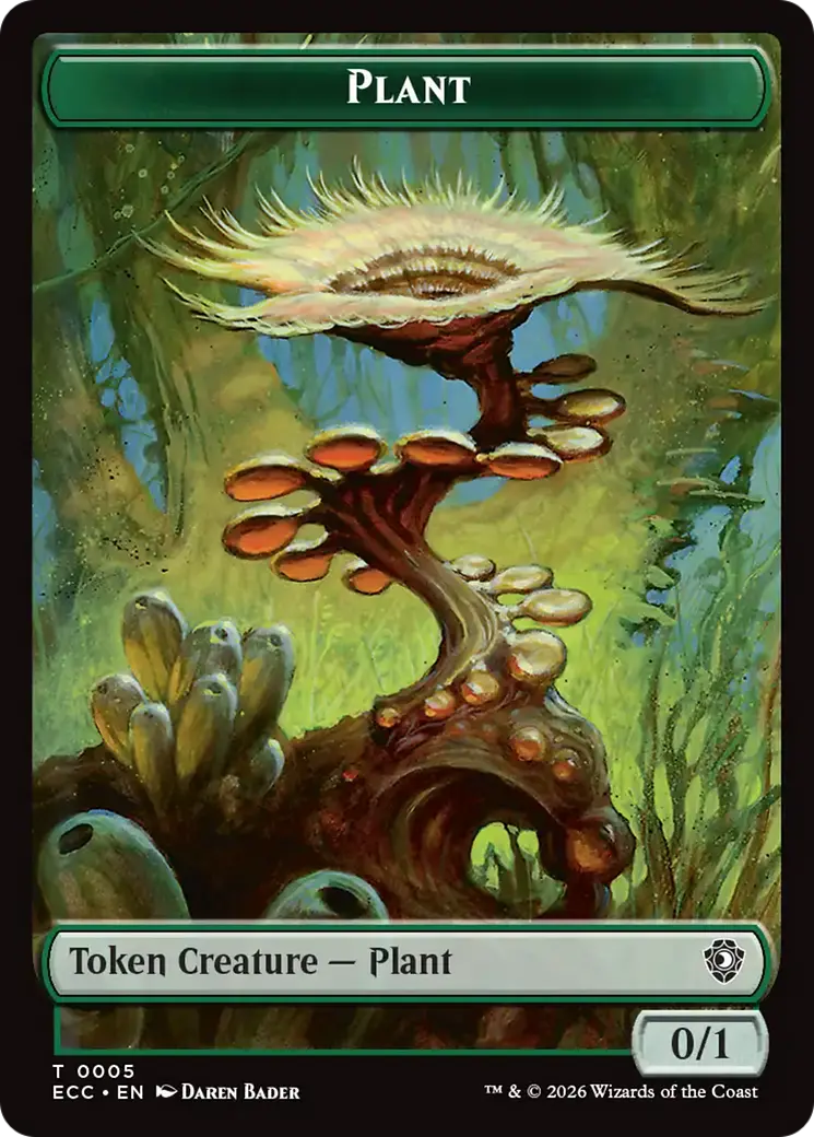Elf Warrior (0004) // Plant (0005) Double-Sided Token [Lorwyn Eclipsed Tokens] 2