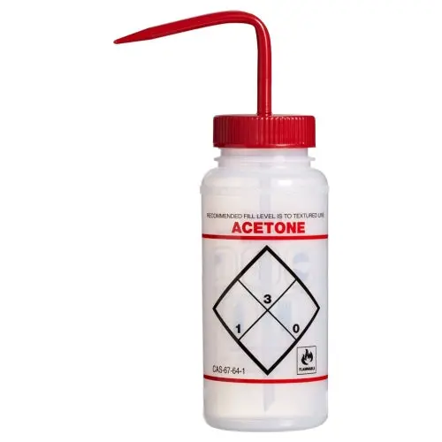 Wash Bottle, Safety Labeled, "Acetone", 500 Ml 1