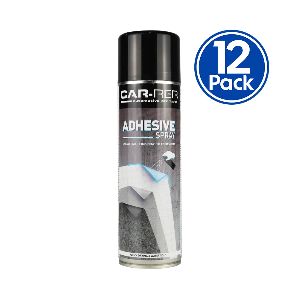Car-Rep General Purpose Spray On Contact Adhesive 500Ml Aerosol Clear X 12 Pack 1