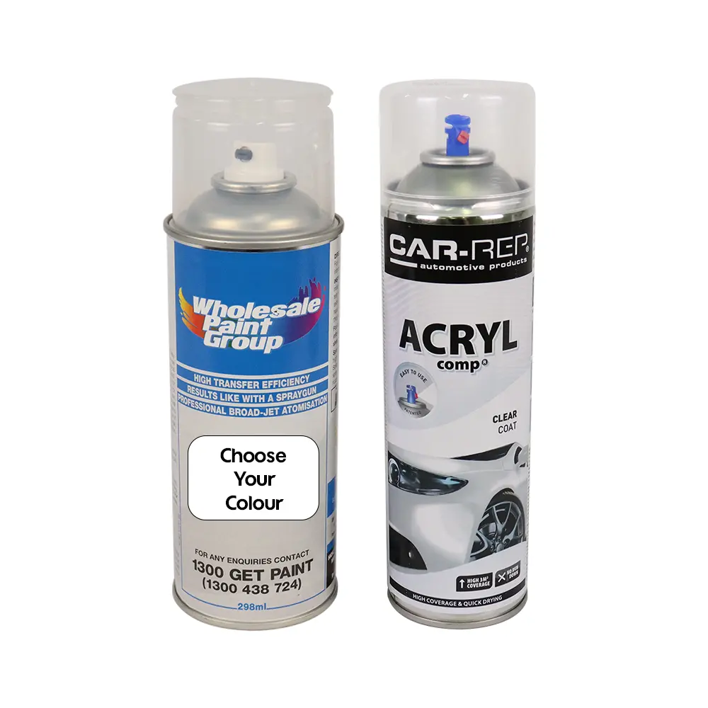 Automotive Touch Up Spray Can Choose Your Colour + 1K Clear Coat 298Ml 1