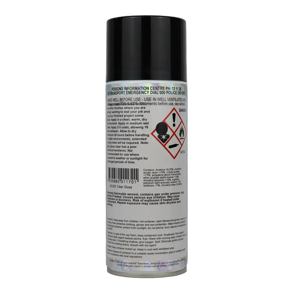 Dna Paints 1K Semi Gloss Clear Spray Paint 350Ml Aerosol 2