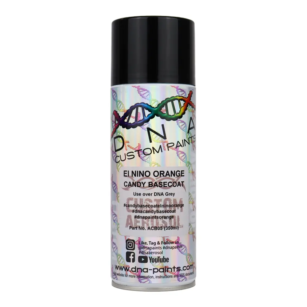 Dna Paints Candy Basecoat Spray Paint 350Ml Aerosol Candy El Nino Orange 1