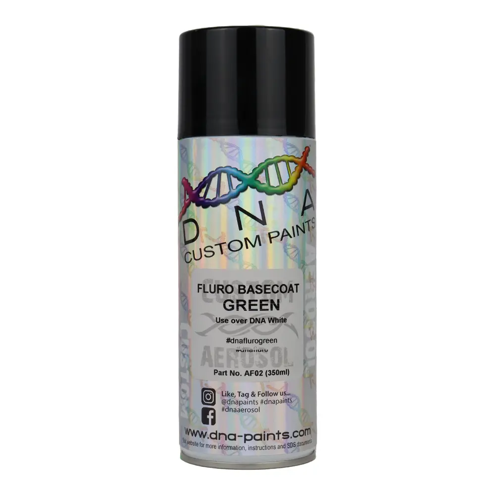Dna Paints Fluro Basecoat Spray Paint 350Ml Aerosol Fluorescent Green 1
