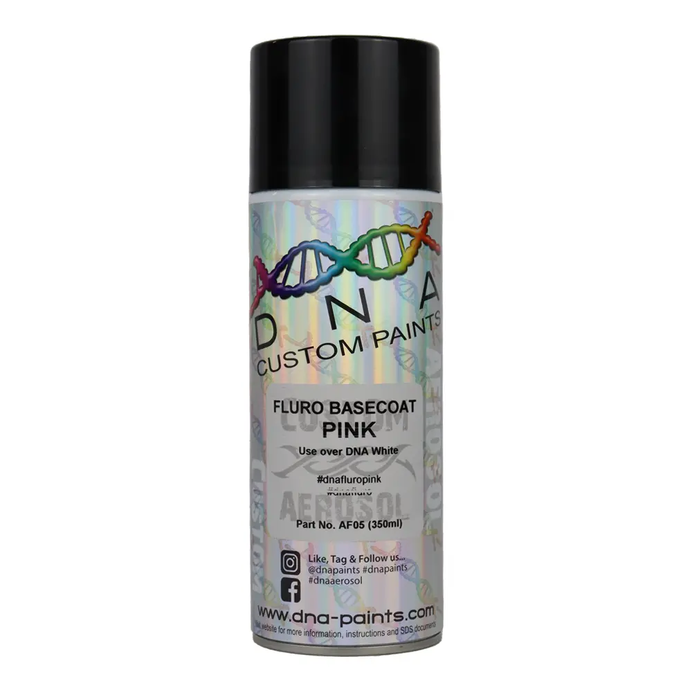 Dna Paints Fluro Basecoat Spray Paint 350Ml Aerosol Fluorescent Pink 1