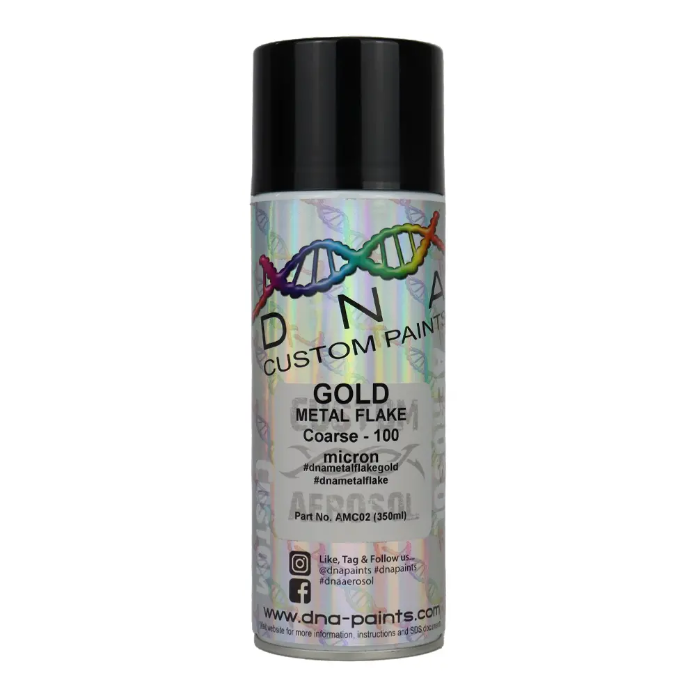 Dna Paints Metal Flake 350Ml Aerosol Gold Coarse - 100 Micron 1