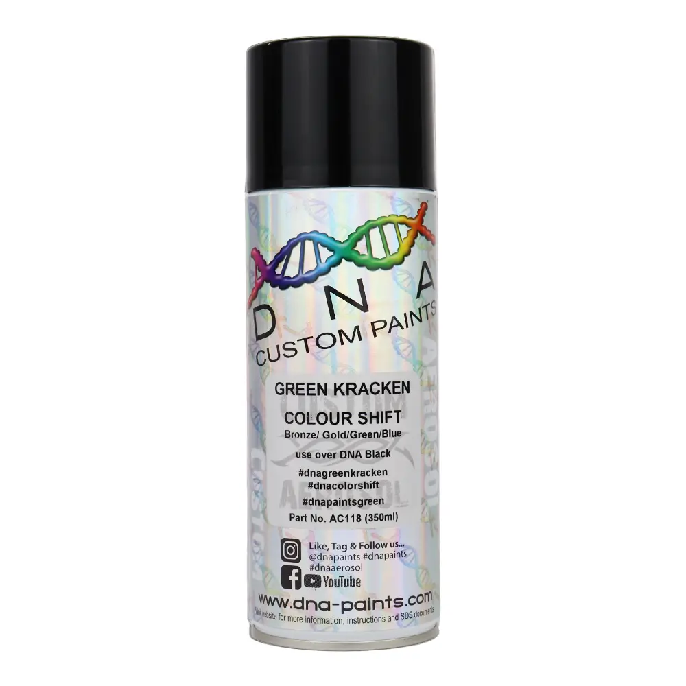 Dna Paints Colour Shift Pearl (Bronze/Gold/Green/Blue) Spray Paint 350Ml Aerosol Green Kraken 1
