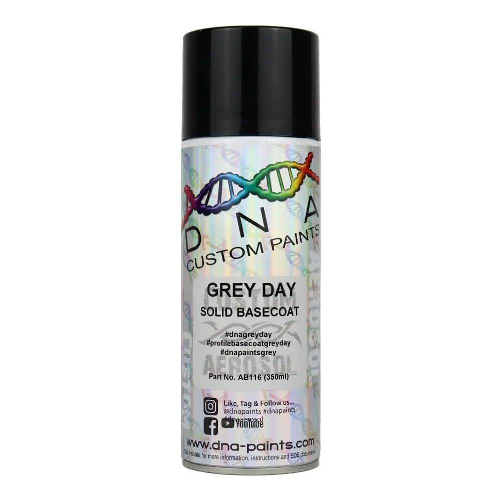 Dna Paints Solid Basecoat Spray Paint 350Ml Aerosol Grey Day 1