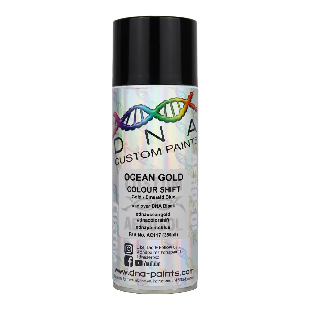 Dna Paints Colour Shift Pearl (Gold To Emerald Blue) Spray Paint 350Ml Aerosol Ocean Gold 1