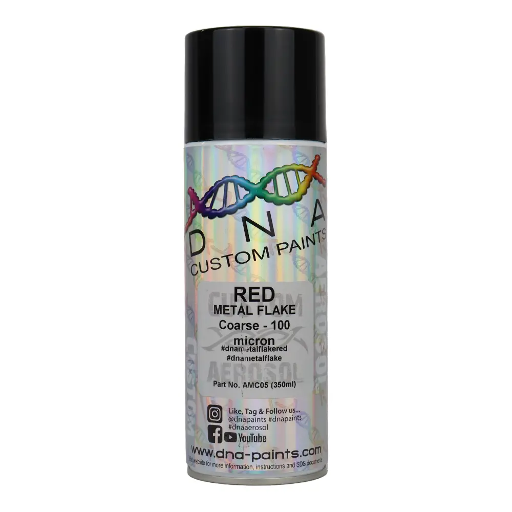 Dna Paints Metal Flake 350Ml Aerosol Red Coarse - 100 Micron 1