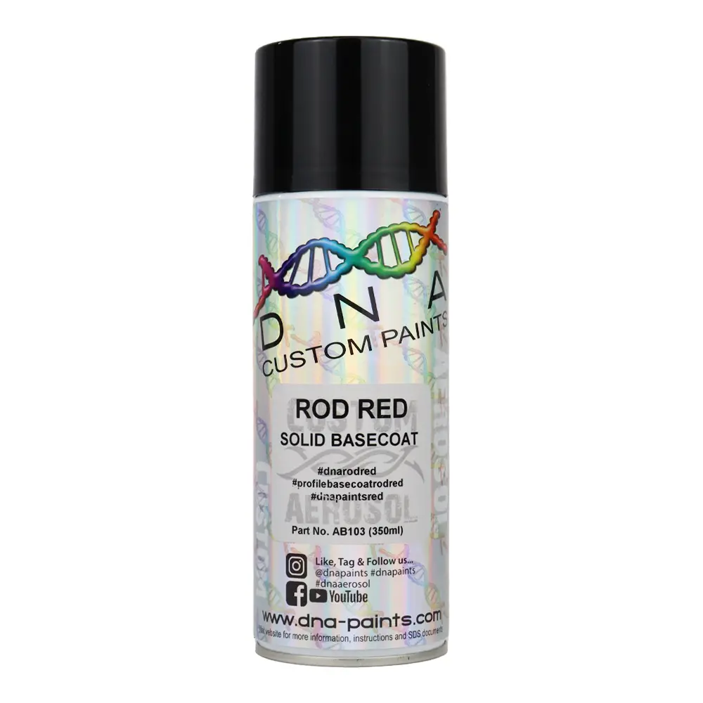 Dna Paints Solid Basecoat Spray Paint 350Ml Aerosol Rod Red 1