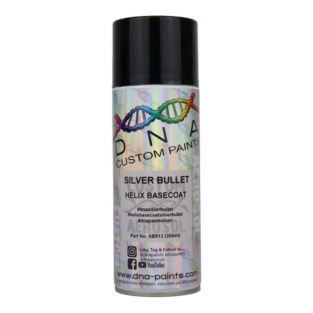 Dna Paints Helix Basecoat Spray Paint 350Ml Aerosol Silver Bullet 1