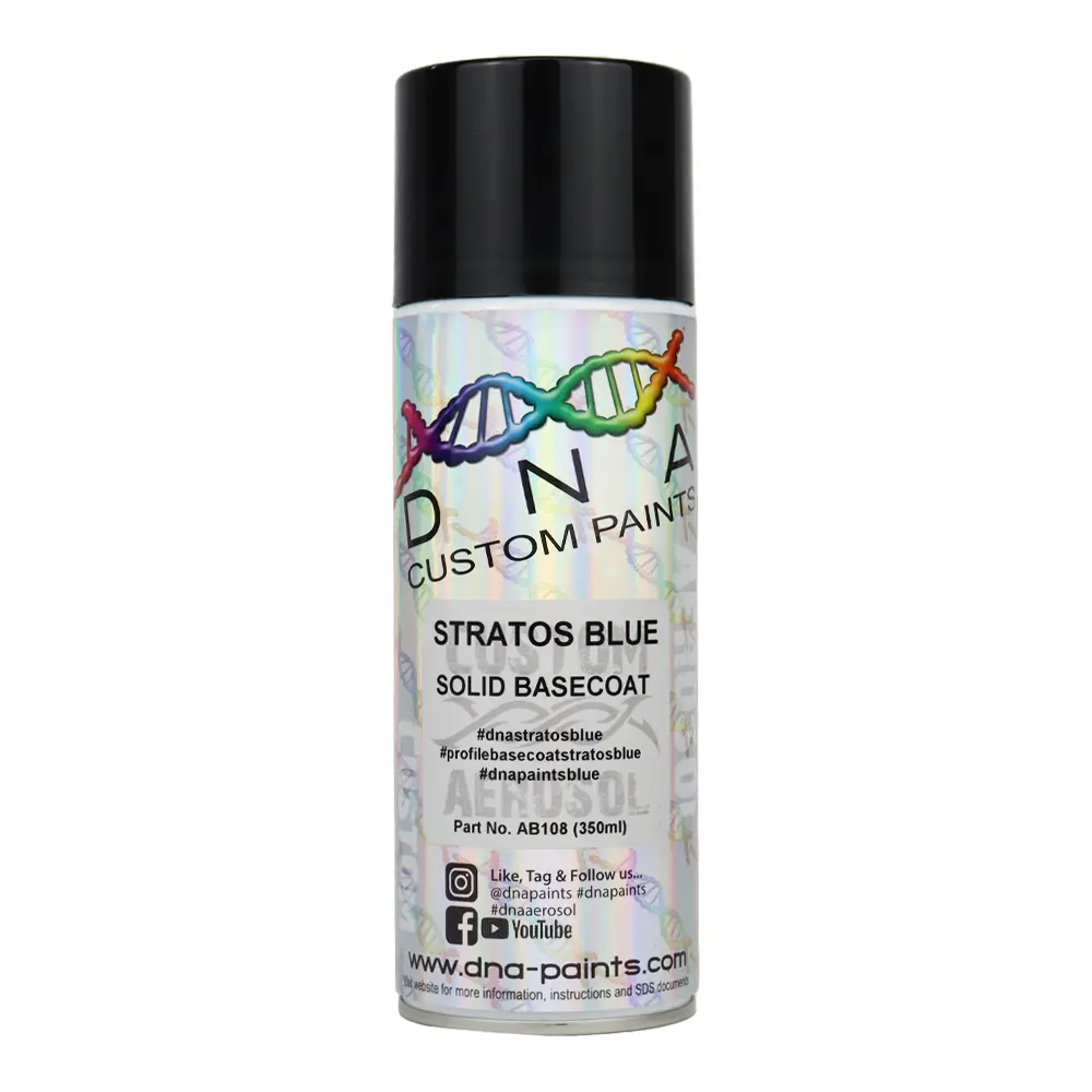 Dna Paints Solid Basecoat Spray Paint 350Ml Aerosol Stratos Blue 1