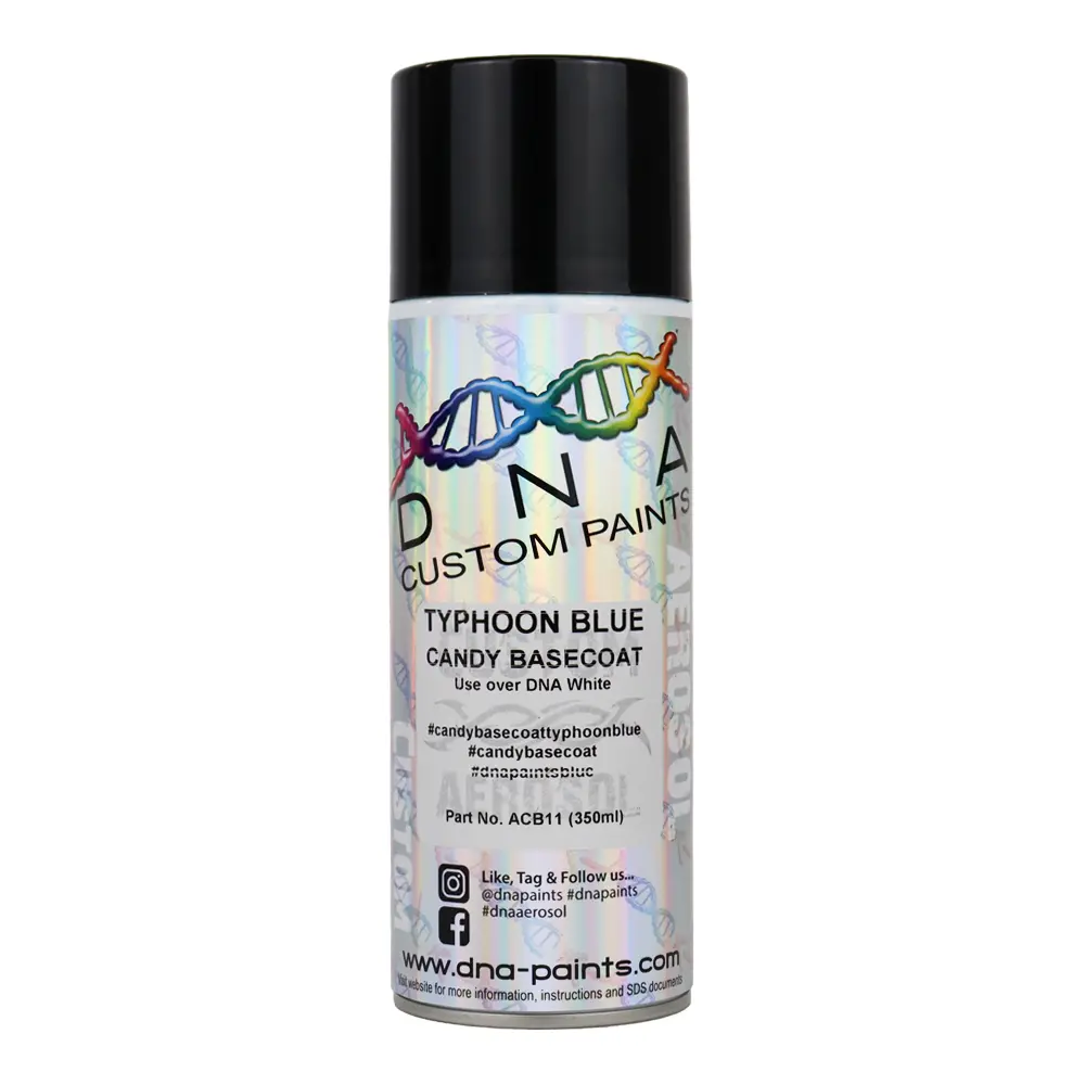 Dna Paints Candy Basecoat Spray Paint 350Ml Aerosol Candy Typhoon Blue 1