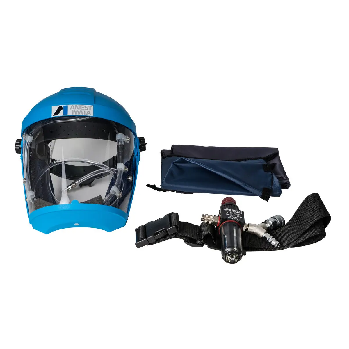Anest Iwata Full Face Airfed Mask Kit Af2100 Including Belt, Regulator & Filter 1