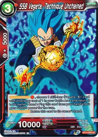 Ssb Vegeta, Technique Unchained (Bt11-009) [Vermilion Bloodline 2Nd Edition] 1