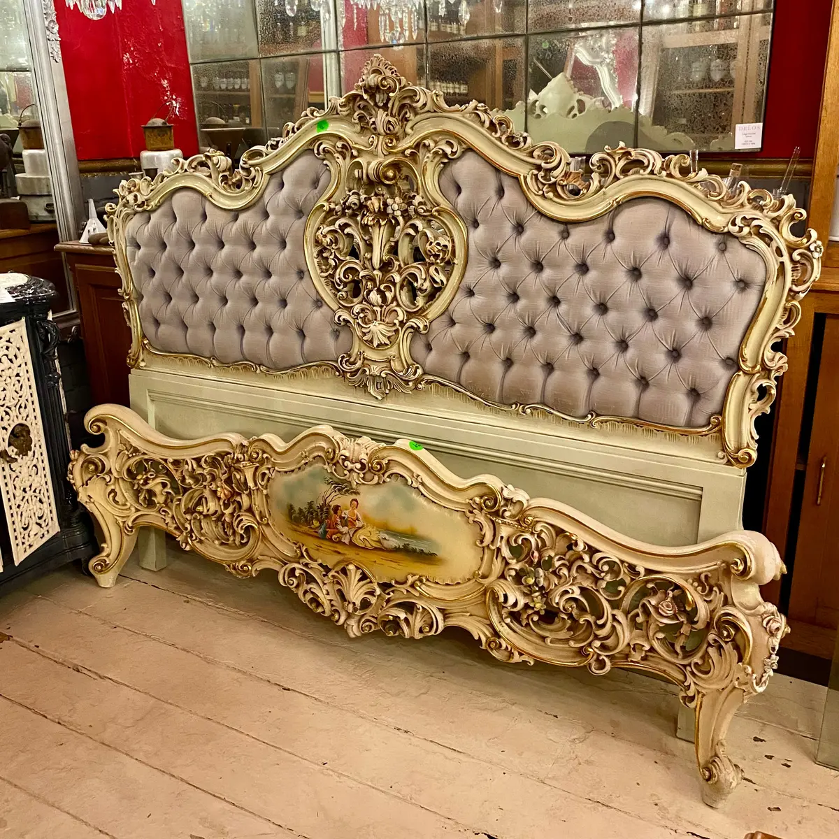 Stunning Antique Italian Gilt Bed Frame - Queen - Sold 1