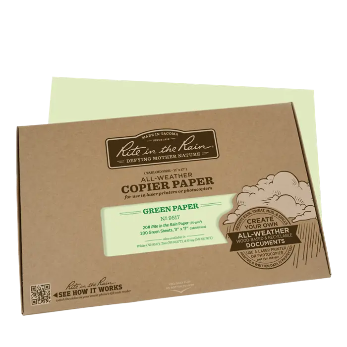 Rite-In-The-Rain - #9517 Copier Pak, Green, 11" X 17", 200 Sheets 1