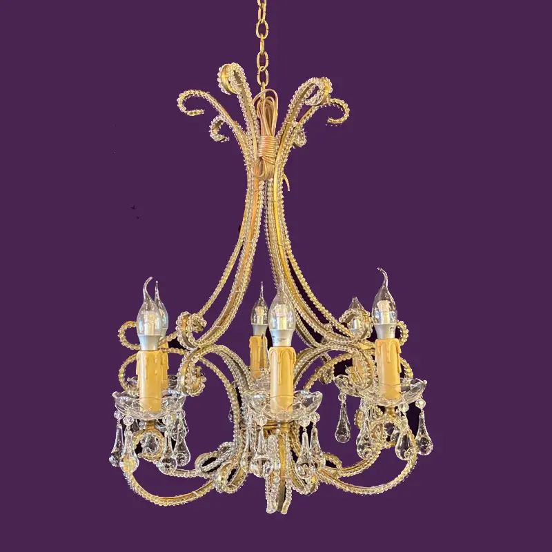 Beaded Italian Style Chandelier - Sold 1