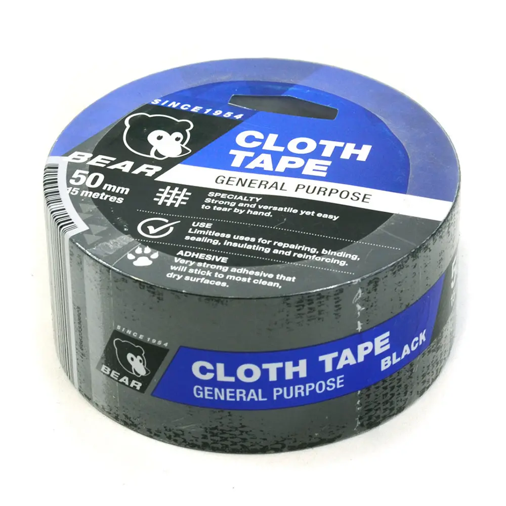 Norton Premium Grade Black Cloth Tape 50Mm X 15M Duct Blast Gaffa 1