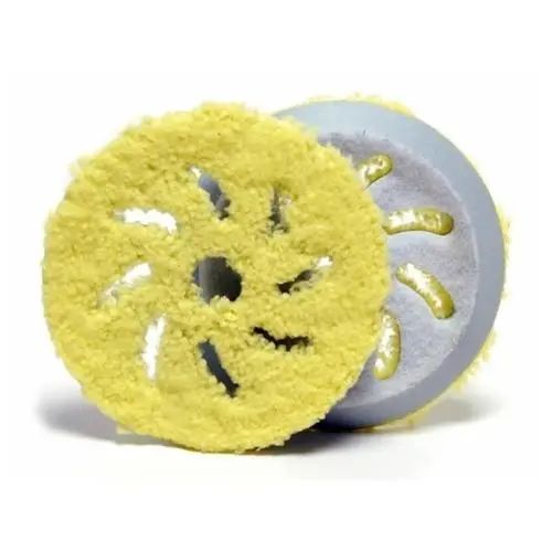 Rupes Bigfoot 100Mm Microfibre Buff Yellow Medium Pad X 2 Pack 9.Bf100xm 1