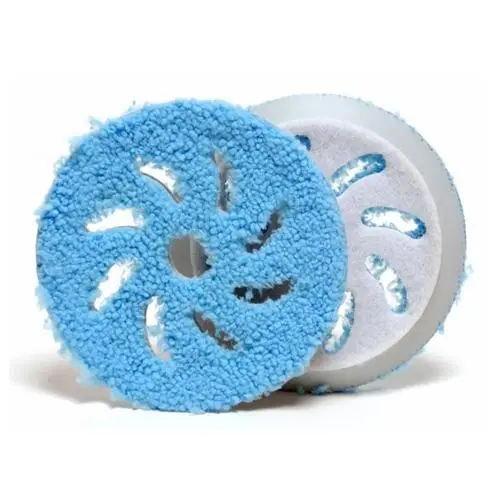 Rupes Bigfoot 100Mm Microfibre Buff Blue Coarse Pad X 2 Pack 9.Bf100xh/2 1