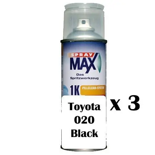 Automotive Touch Up Spray Can For Toyota 202 Black Land Cruiser Colour X 3 1