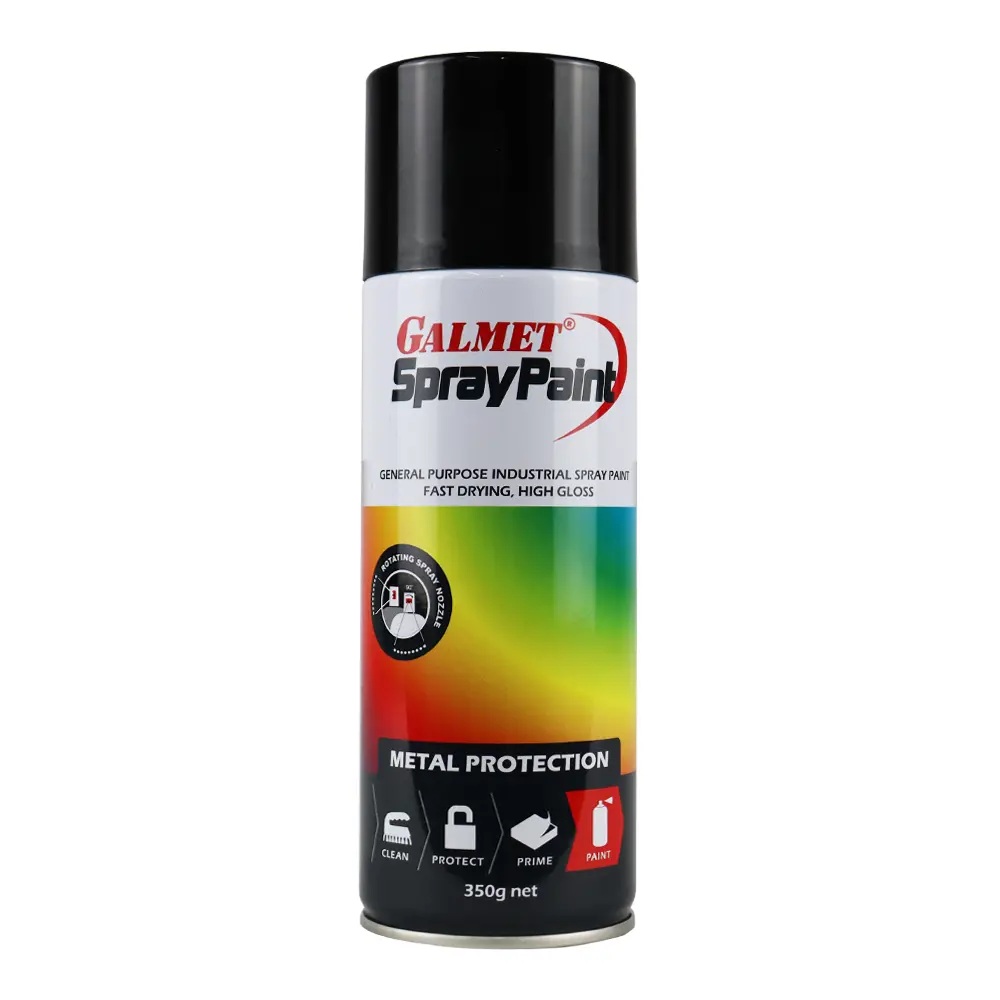 Galmet® Quick Dry Enamel Topcoat 350G Satin Black 1