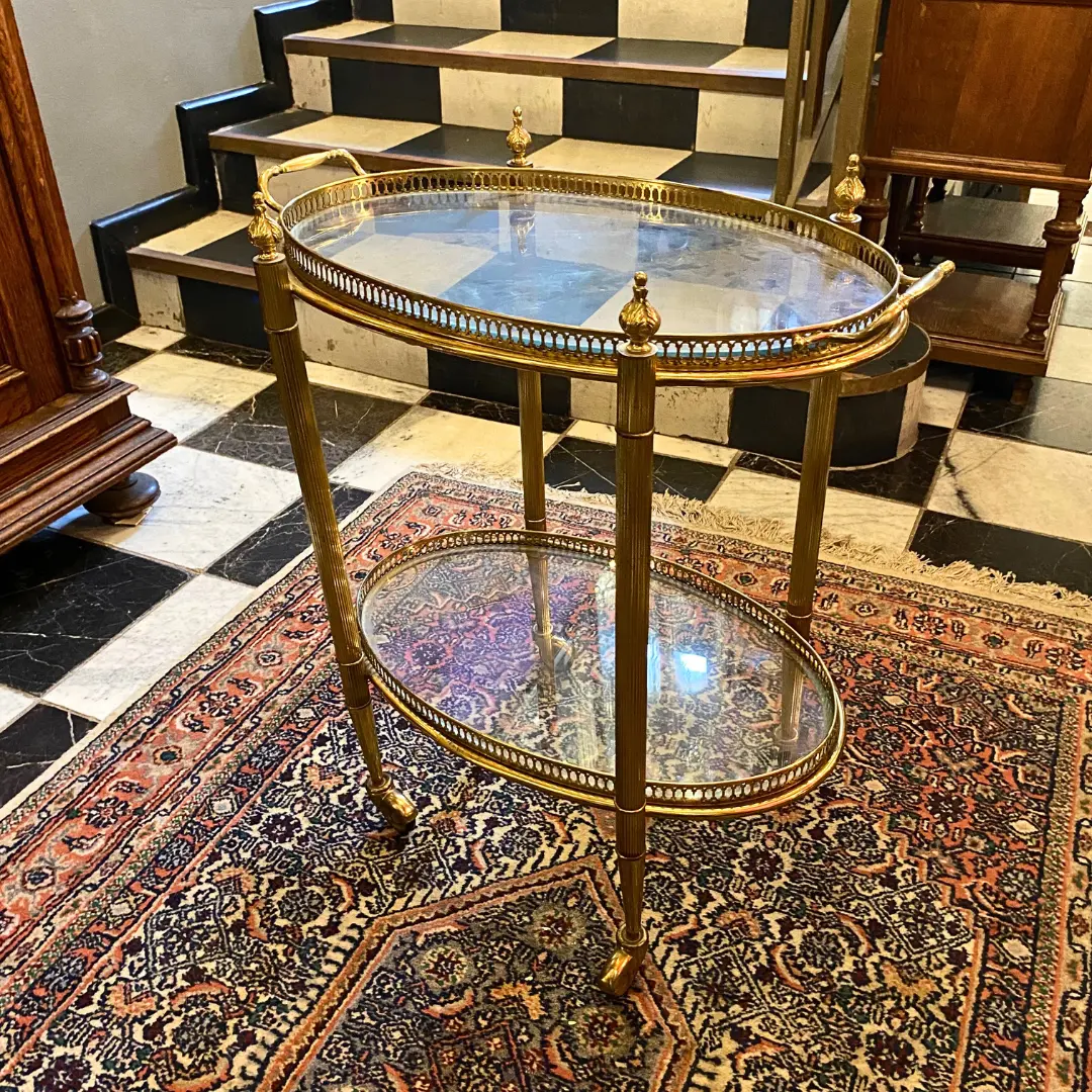 Vintage Brass Drinks Trolley - Sold 1