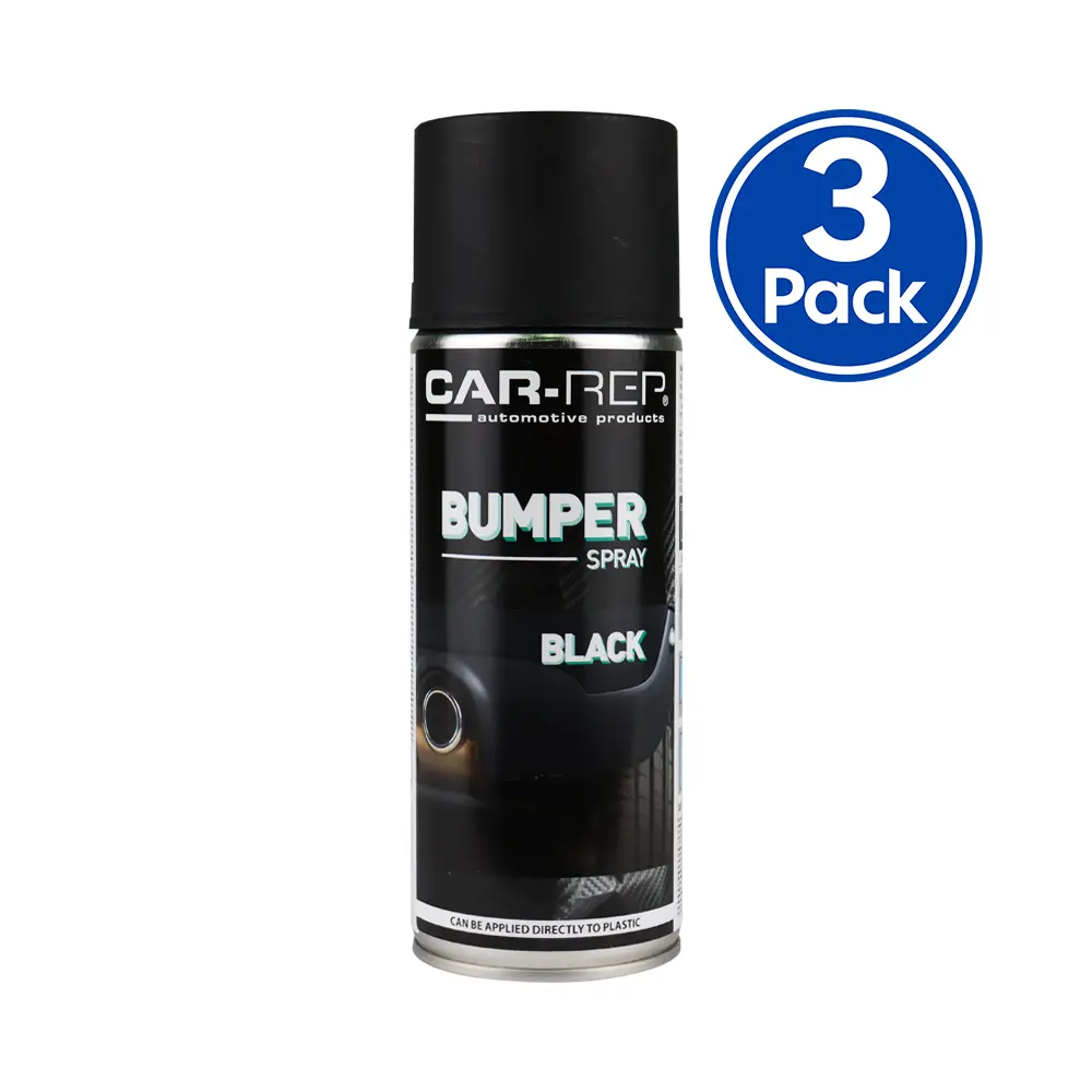 Car-Rep Automotive Primerless Bumper Spray 400Ml Black X 3 Pack 1