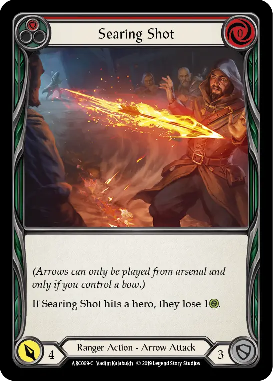 Searing Shot (Red) [Arc069-C] (Arcane Rising)  1St Edition Normal 1
