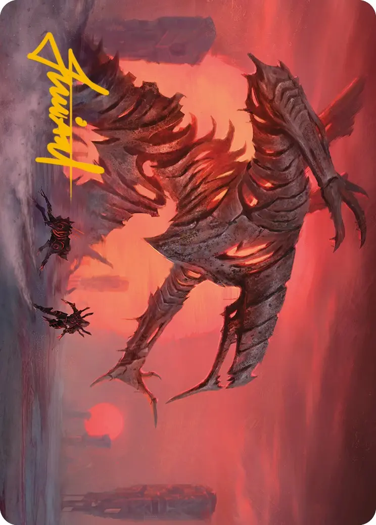 Red Sun's Zenith Art Card (Gold-Stamped Signature) [Phyrexia: All Will Be One Art Series] 1