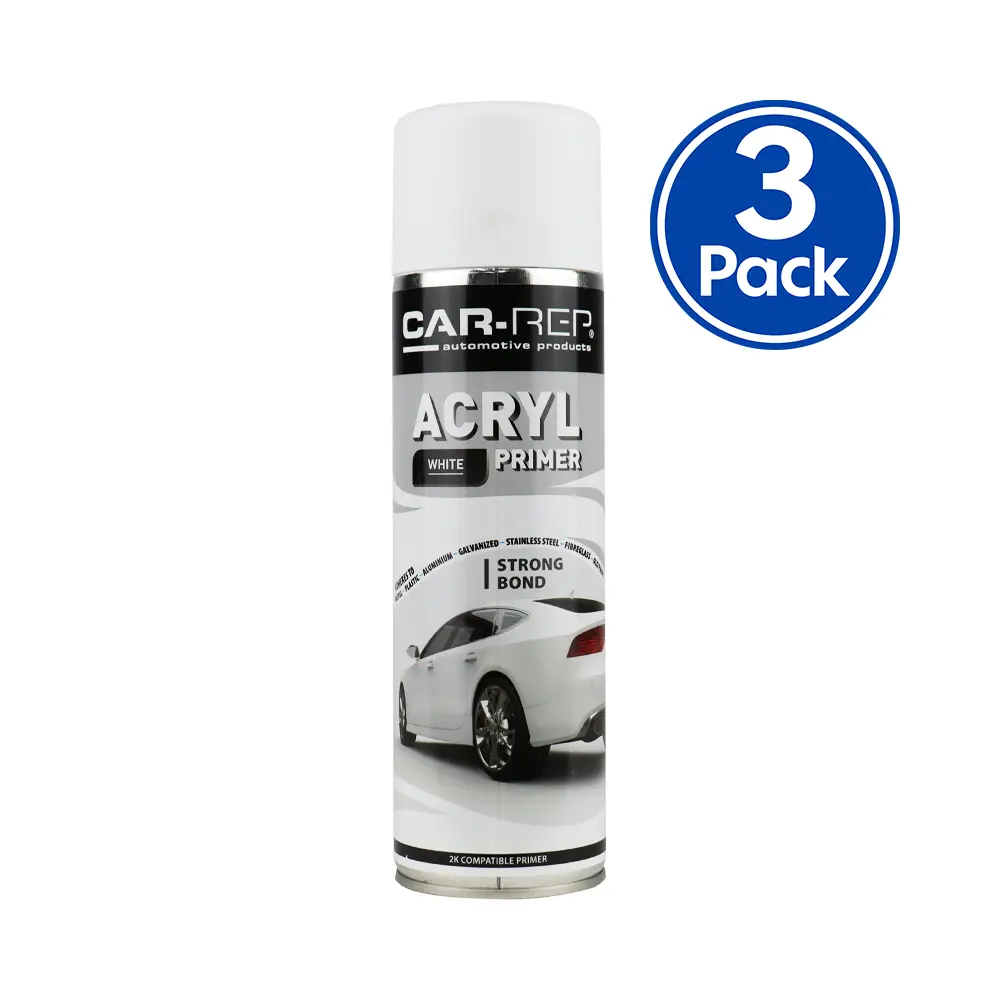 Car-Rep Acrylic Automotive Primer 500Ml White X 3 Pack 1