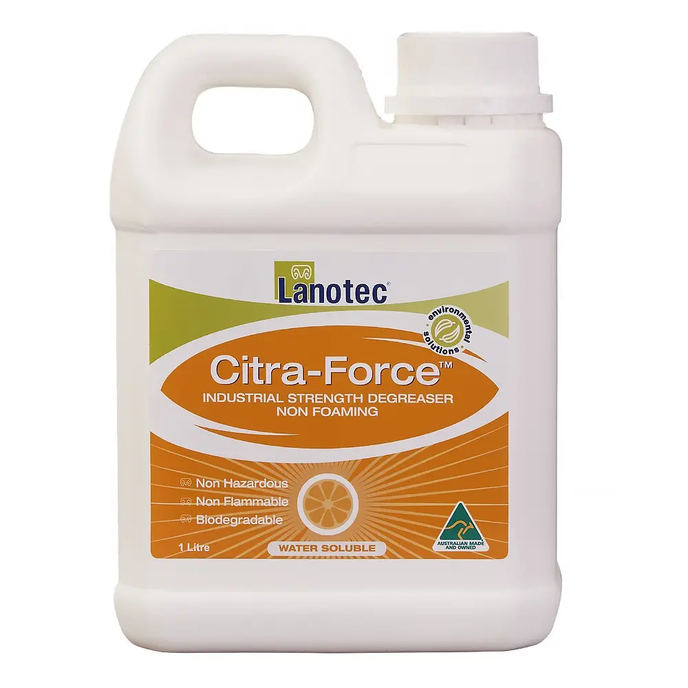 Lanotec Citra-Force Industrial Strength Citrus Degreaser Cleaner 1L Concentrate 1
