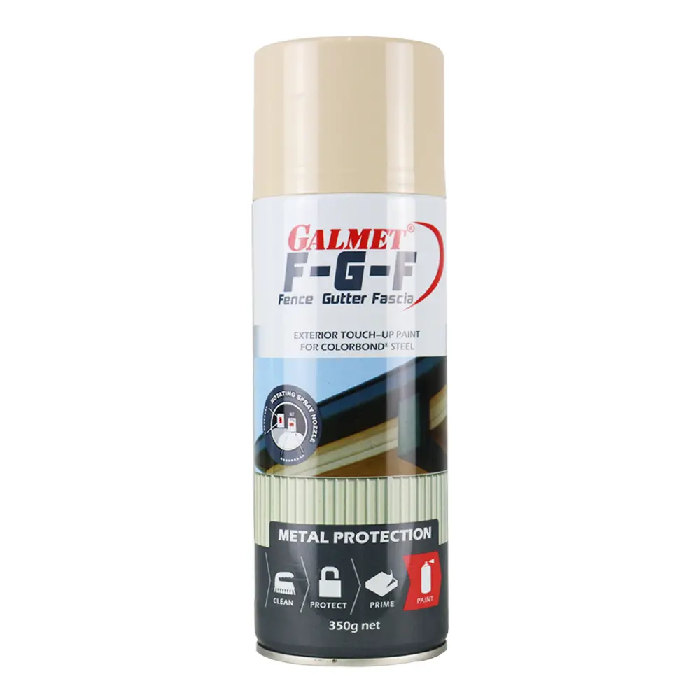 Galmet Fence Gutter Fascia Fgf Colorbond 350G Spray Paint Aerosol Classic Cream 1