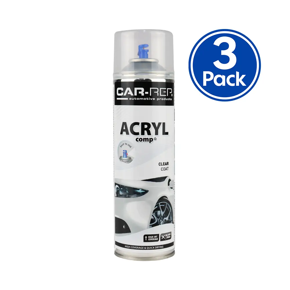 Car-Rep Automotive Acrylic Clear Coat 500Ml X 3 Pack 1