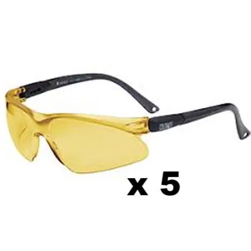 Maxisafe Colorado Safety Glasses As/Nzs1337 Anti Scratch Fog Coating Amber X 5 1