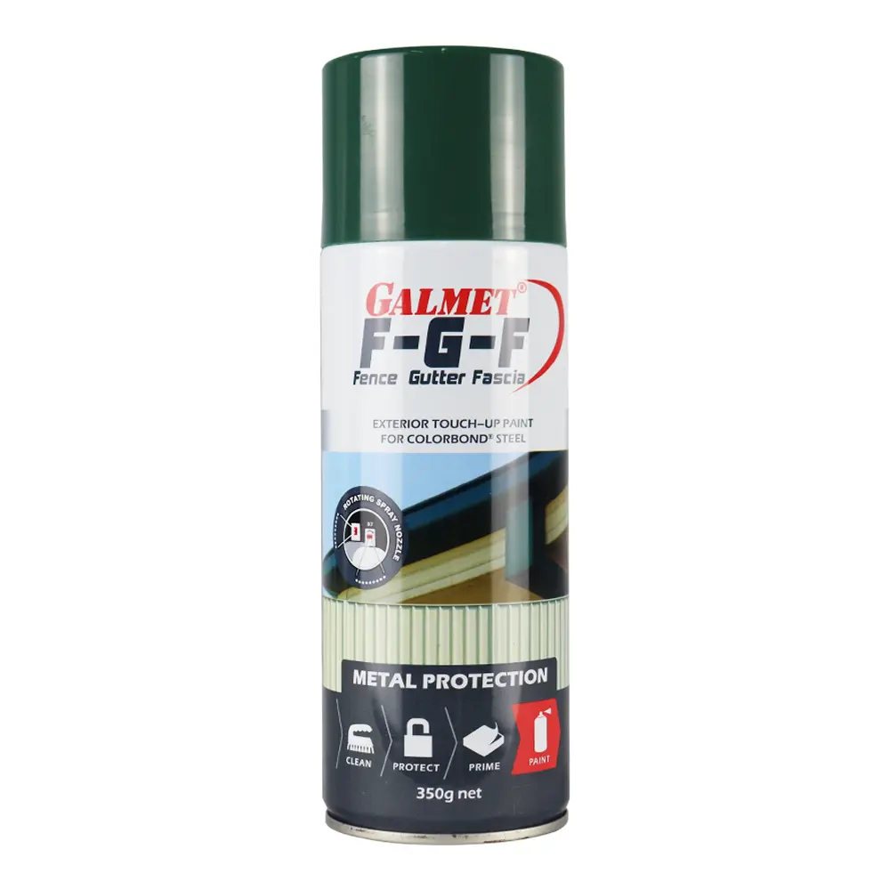 Galmet Fence Gutter Fascia Fgf Colorbond 350G Spray Paint Aerosol Cottage Green 1