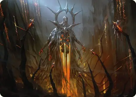 Solphim, Mayhem Dominus Art Card [Phyrexia: All Will Be One Art Series] 1