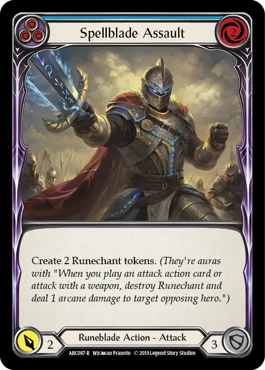 Spellblade Assault (Blue) [Arc087-R] (Arcane Rising)  1St Edition Normal 1