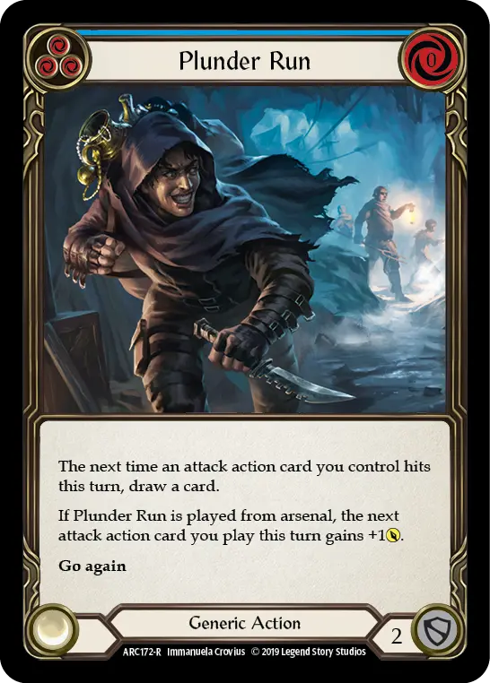 Plunder Run (Blue) [Arc172-R] (Arcane Rising)  1St Edition Normal 1