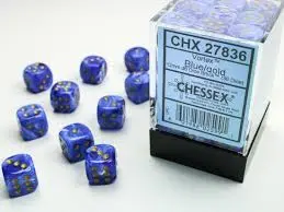 Chessex 36D6 Blue/ Gold 1