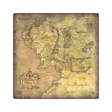 Ug Playmat Oversized 61X 61Cm The Lord Of The Rings™ "Places Of Middle-Earth" 1