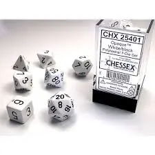 Chessex 7-Die Set White/ Black 1