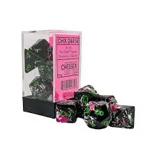 Chessex 7-Die Set Paintball/ Green 1