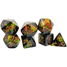 Chessex 7-Die Set Deep Forest/ Gold 1